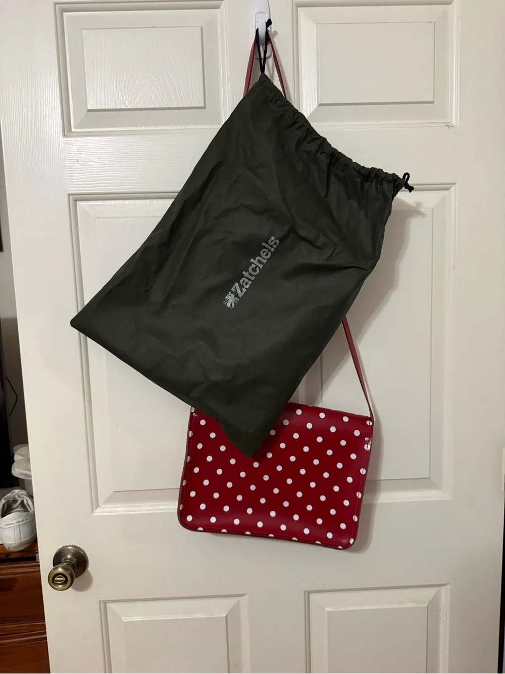 Polka Dot Red Satchel Shoulder Bag